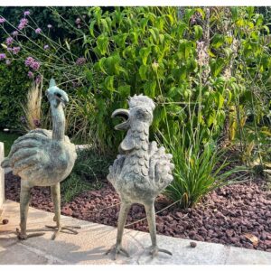 Pair of birds                            bronze sculptures