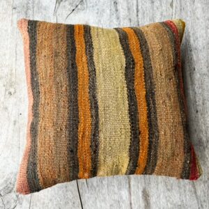 Coussin Kelim brun/ orange 40 x 40cm