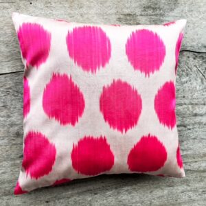 Coussin Ikat soie/coton 40x 40cm