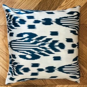 Coussin Ikat soie/coton 40 x 40cm