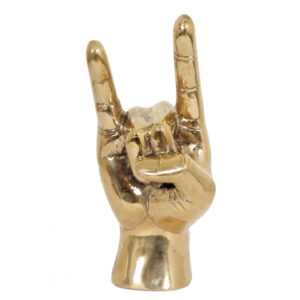 Rock on brass hand